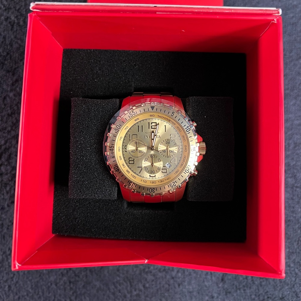 Invicta Specialty Men’s Watch-45mm MOD-48379 Gold Chronograph(NWT) Limited!!!